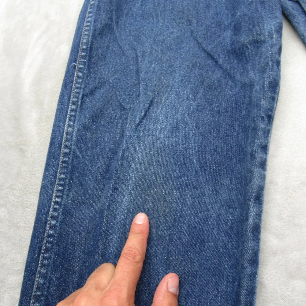 Wrangler FR Jeans Mens 32x37 Dark Wash Denim Flame Resistant Relaxed Fit Bootcut